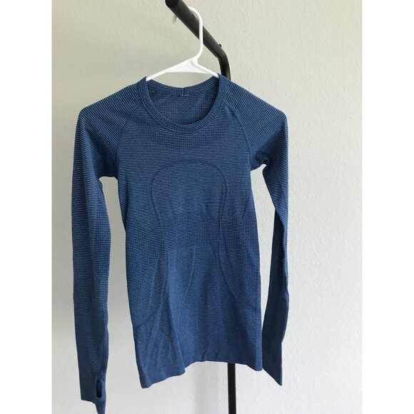 Lulu Lemon Swiftly Tech Long-Sleeve Shirt 2.0 | Hip Length | Size 2 | Blue, Dark - Picture 1 of 5
